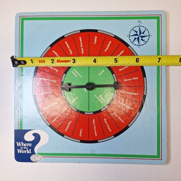 Where in The World Spinner Game Instructions Rules Pamphlet Replacement Piece - Picture 4 of 6